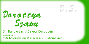 dorottya szapu business card